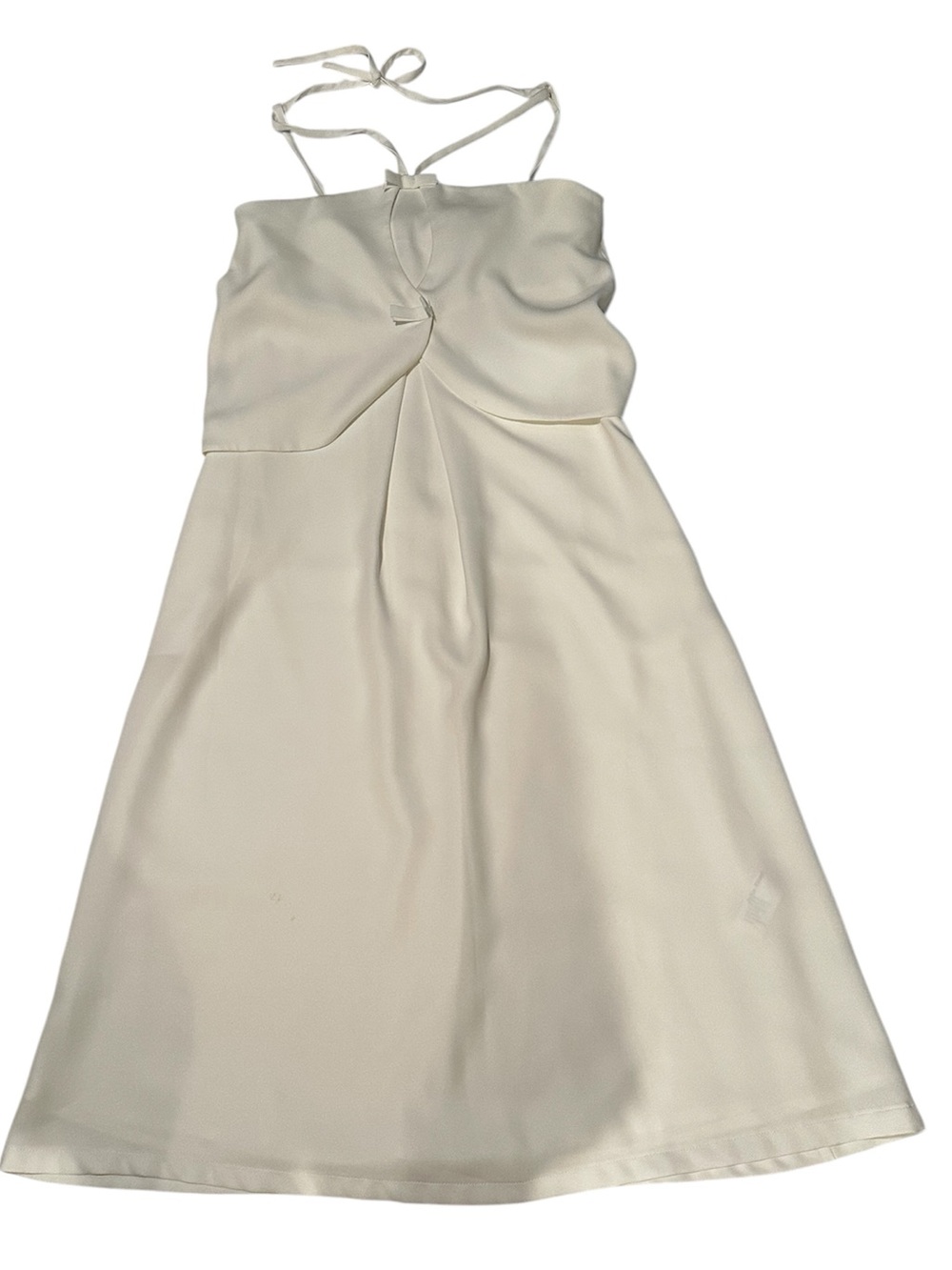 Julia Allert Bow White Midi Dress